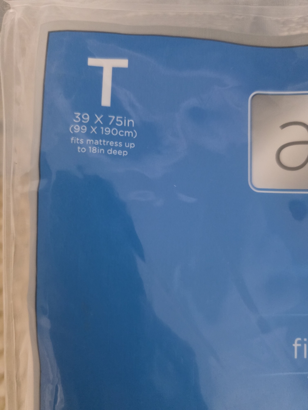Allerease Cool Touch Fitted Mattress Protector - Blue - Picture 3 of 7
